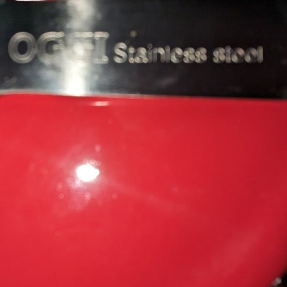 Oggi EZ Grip Red Ceramic Canister Set 2 Pantry Jars Spoons Food Storage Airtight - Picture 7 of 7